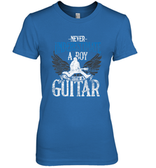 Guitarist Men Boys  Never Underestimate A Boy With A Guitar Women's Premium T-Shirt Women's Premium T-Shirt - HHHstores