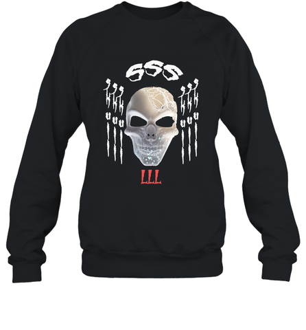 The mask of skull Halloween Crewneck Sweatshirt Crewneck Sweatshirt / Black / S Crewneck Sweatshirt - HHHstores