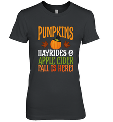 Pumpkins Hayrides Apple Cider Fall Love Halloween Gift Women's Premium T-Shirt Women's Premium T-Shirt - HHHstores