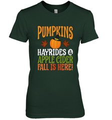 Pumpkins Hayrides Apple Cider Fall Love Halloween Gift Women's Premium T-Shirt Women's Premium T-Shirt - HHHstores