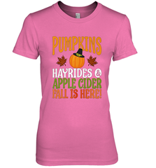 Pumpkins Hayrides Apple Cider Fall Love Halloween Gift Women's Premium T-Shirt Women's Premium T-Shirt - HHHstores
