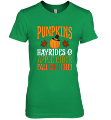Pumpkins Hayrides Apple Cider Fall Love Halloween Gift Women's Premium T-Shirt Women's Premium T-Shirt - HHHstores