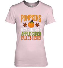 Pumpkins Hayrides Apple Cider Fall Love Halloween Gift Women's Premium T-Shirt Women's Premium T-Shirt - HHHstores