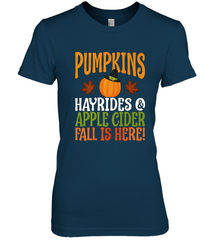 Pumpkins Hayrides Apple Cider Fall Love Halloween Gift Women's Premium T-Shirt Women's Premium T-Shirt - HHHstores