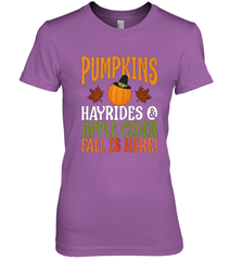 Pumpkins Hayrides Apple Cider Fall Love Halloween Gift Women's Premium T-Shirt Women's Premium T-Shirt - HHHstores