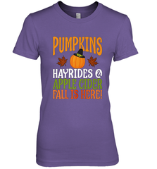Pumpkins Hayrides Apple Cider Fall Love Halloween Gift Women's Premium T-Shirt Women's Premium T-Shirt - HHHstores