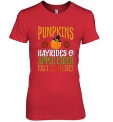Pumpkins Hayrides Apple Cider Fall Love Halloween Gift Women's Premium T-Shirt Women's Premium T-Shirt - HHHstores