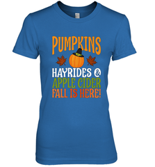 Pumpkins Hayrides Apple Cider Fall Love Halloween Gift Women's Premium T-Shirt Women's Premium T-Shirt - HHHstores