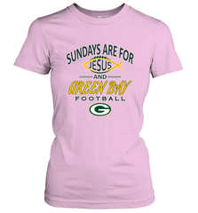 Sundays Are For Jesus and Green Bay Funny Christian Football 1 Women's T-Shirt Women's T-Shirt - HHHstores