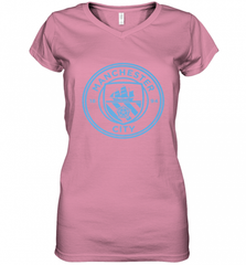 Manchester City  Mono crest tee Women's V-Neck T-Shirt Women's V-Neck T-Shirt - HHHstores