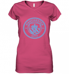 Manchester City  Mono crest tee Women's V-Neck T-Shirt Women's V-Neck T-Shirt - HHHstores