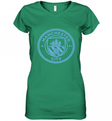 Manchester City  Mono crest tee Women's V-Neck T-Shirt Women's V-Neck T-Shirt - HHHstores
