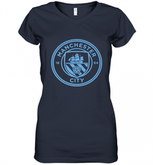 Manchester City  Mono crest tee Women's V-Neck T-Shirt Women's V-Neck T-Shirt - HHHstores