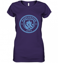 Manchester City  Mono crest tee Women's V-Neck T-Shirt Women's V-Neck T-Shirt - HHHstores