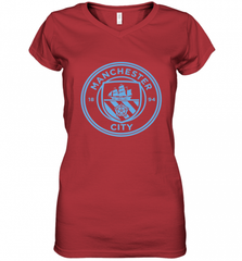 Manchester City  Mono crest tee Women's V-Neck T-Shirt Women's V-Neck T-Shirt - HHHstores