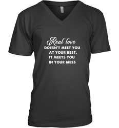 Real love funny quotes for valentine Men's V-Neck
