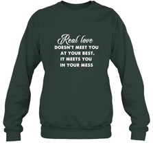 Real love funny quotes for valentine Crewneck Sweatshirt Crewneck Sweatshirt - HHHstores