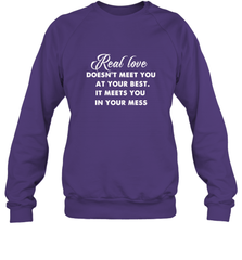 Real love funny quotes for valentine Crewneck Sweatshirt Crewneck Sweatshirt - HHHstores