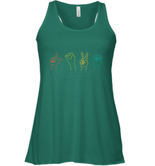 Love ASL Sign language Alphabet Valentines Day Gift idea Women's Racerback Tank Women's Racerback Tank - HHHstores