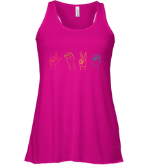 Love ASL Sign language Alphabet Valentines Day Gift idea Women's Racerback Tank Women's Racerback Tank - HHHstores