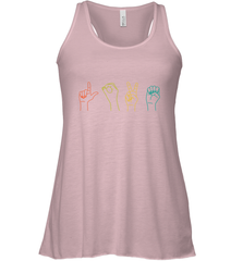 Love ASL Sign language Alphabet Valentines Day Gift idea Women's Racerback Tank Women's Racerback Tank - HHHstores