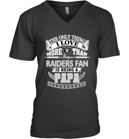 NFL The Only Thing I Love More Than Being A Oakland Raiders Fan Is Being A Papa Football Men's V-Neck Men's V-Neck / Black / S Men's V-Neck - HHHstores