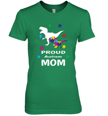 Proud Autism Mom T Rex Dinosaur Autism Awareness Women's Premium T-Shirt Women's Premium T-Shirt - HHHstores