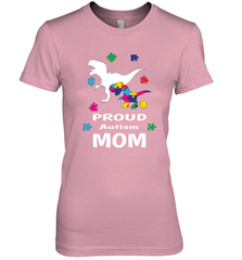 Proud Autism Mom T Rex Dinosaur Autism Awareness Women's Premium T-Shirt Women's Premium T-Shirt - HHHstores