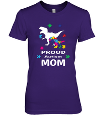Proud Autism Mom T Rex Dinosaur Autism Awareness Women's Premium T-Shirt Women's Premium T-Shirt - HHHstores