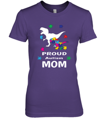 Proud Autism Mom T Rex Dinosaur Autism Awareness Women's Premium T-Shirt Women's Premium T-Shirt - HHHstores