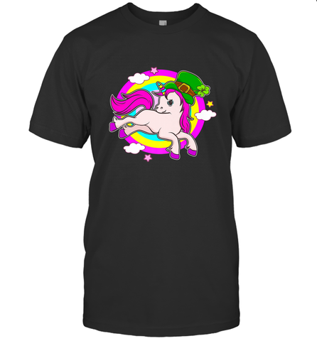 Irish Leprechaun Unicorn Cute St Patricks Day Ireland Men's T-Shirt Men's T-Shirt / Black / S Men's T-Shirt - HHHstores