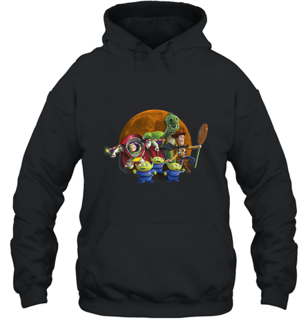 Disney Pixar Toy Story Halloween Moon Group Hooded Sweatshirt Hooded Sweatshirt / Black / S Hooded Sweatshirt - HHHstores