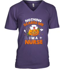 Nurse Halloween Gifts Nothing Scares Me I Am A Nurse Men's V-Neck Men's V-Neck - HHHstores