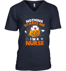 Nurse Halloween Gifts Nothing Scares Me I Am A Nurse Men's V-Neck Men's V-Neck - HHHstores