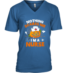 Nurse Halloween Gifts Nothing Scares Me I Am A Nurse Men's V-Neck Men's V-Neck - HHHstores