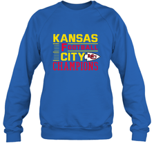 Kansas City Football Champions Vintage KC Distressed Gift Crewneck Sweatshirt Crewneck Sweatshirt - HHHstores