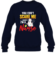 You Can't Scare Me I'm A Nurse Funny Halloween Witch Hat Crewneck Sweatshirt