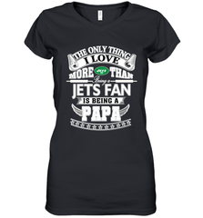 NFL The Only Thing I Love More Than Being A New York Jets Fan Is Being A Papa Football Women's V-Neck T-Shirt Women's V-Neck T-Shirt - HHHstores