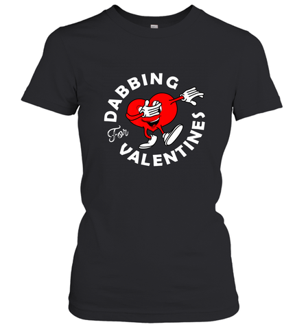 Dabbing Heart For Valentine's Day Art Graphics Heart Gift Women's T-Shirt Women's T-Shirt / Black / S Women's T-Shirt - HHHstores