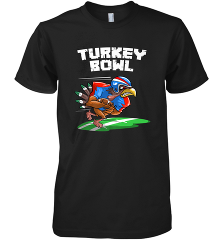 Cool Turkey Bowl _ Funny Thanksgiving Football Player Gift Men's Premium T-Shirt Men's Premium T-Shirt / Black / XS Men's Premium T-Shirt - HHHstores