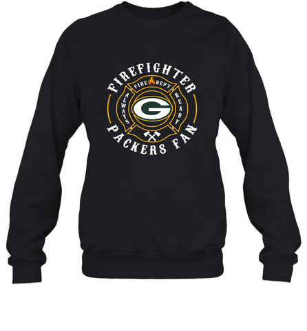 Green Bay Packers NFL Pro Line Green Firefighter Crewneck Sweatshirt Crewneck Sweatshirt / Black / S Crewneck Sweatshirt - HHHstores