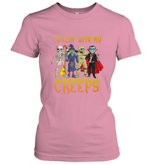 Chillin With My Creeps Vampire Halloween Skeleton Witch Women's T-Shirt Women's T-Shirt - HHHstores