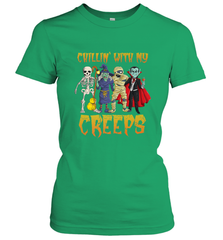 Chillin With My Creeps Vampire Halloween Skeleton Witch Women's T-Shirt Women's T-Shirt - HHHstores