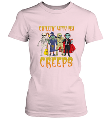 Chillin With My Creeps Vampire Halloween Skeleton Witch Women's T-Shirt Women's T-Shirt - HHHstores