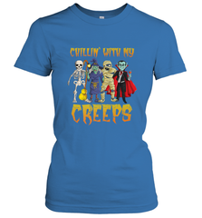 Chillin With My Creeps Vampire Halloween Skeleton Witch Women's T-Shirt Women's T-Shirt - HHHstores