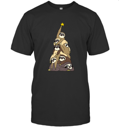Merry Christmas Merry Slothmas Sloth Christmas Tree Xmas Men's T-Shirt