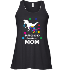 Proud Autism Mom T Rex Dinosaur Autism Awareness Women's Racerback Tank Women's Racerback Tank - HHHstores