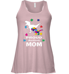 Proud Autism Mom T Rex Dinosaur Autism Awareness Women's Racerback Tank Women's Racerback Tank - HHHstores