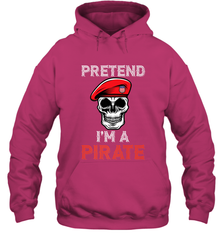 Pretend I'm A Pirate Tee Funny Halloween Party Costume Gift Hooded Sweatshirt Hooded Sweatshirt - HHHstores