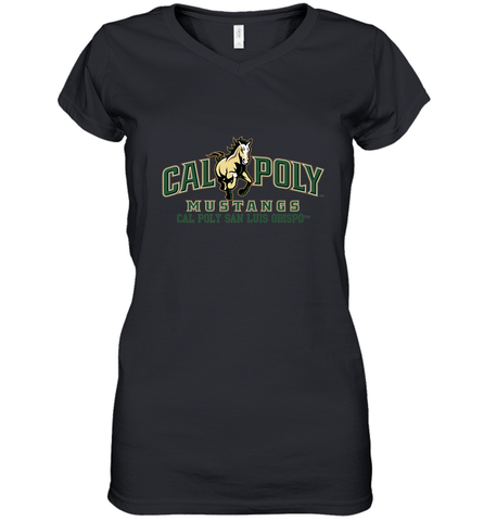 Cal Poly San Luis Obispo Premium PPCP03 Women's V-Neck T-Shirt Women's V-Neck T-Shirt / Black / S Women's V-Neck T-Shirt - HHHstores